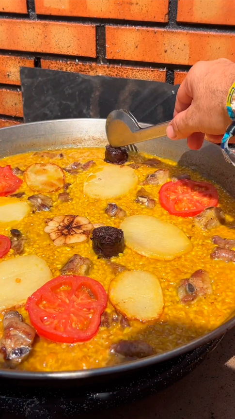 arroz de chuletón de vaca vieja con foie y calabaza